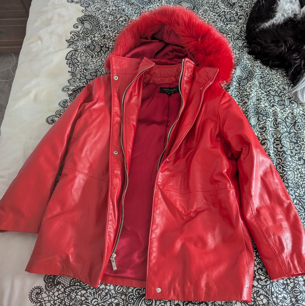 Red Women's Red Leather Jacket